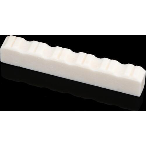 Musiclily Slotted 6 String Classical Guitar Bone Nut, DJ-07 52x6x9mm (2 Pieces)