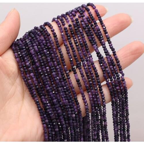 New Style Natural Stone Bead Section Purple Fluorite Small Beads For DIY Jewelry Making Necklace Bracelet Earrings Accessory