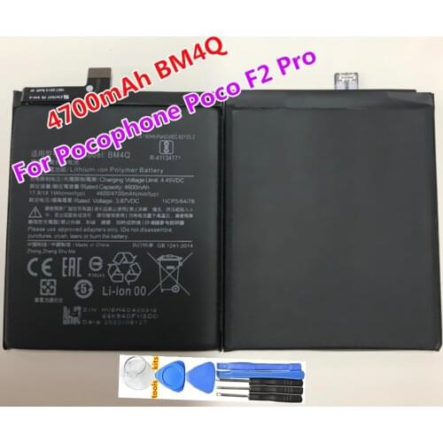 Original New High Quality 4700mAh Battery For Pocophone Poco F2 Pro Poco F2Pro Battery + Tools