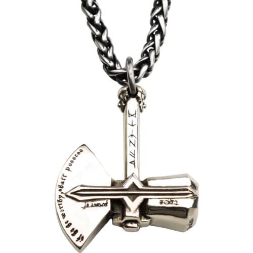 Stormbreaker necklace for men hatchet stainless steel pendant hippop street culture