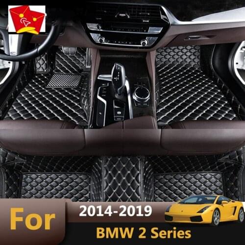 Custom Car Floor Mats For BMW 2 Series 2019 2018 2017 2016 2015 2014 Car Interior Accessories Carpet Car Styling Leather Rugs