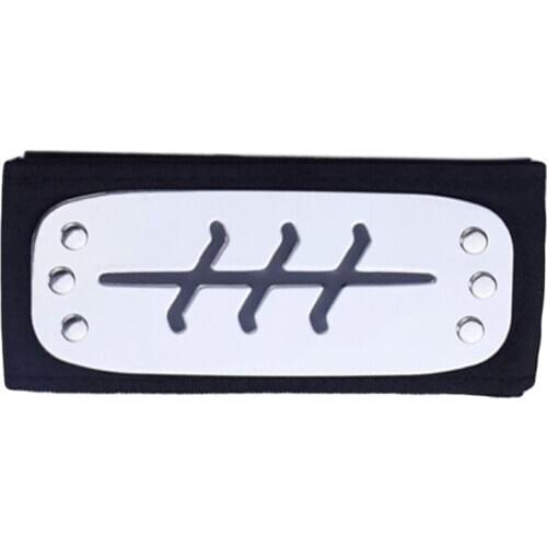 Adult Kids Headband Japanese Anime Logo Metal Plated Hairband Forehead Protector N58F