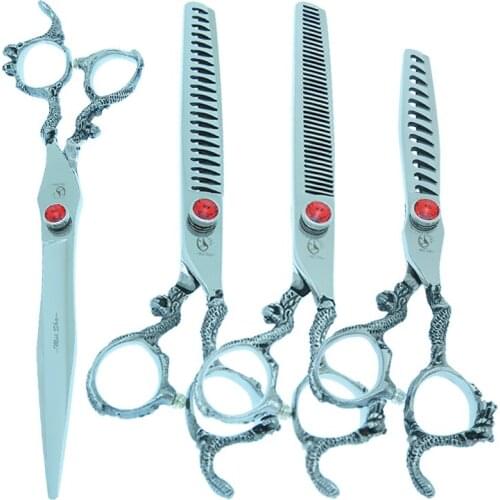 Meisha 6/7/8 inch Professional Dog Grooming Shears Japan Steel Pet Cutting Shears Thinning Tijeras Animal Hair Clippers B0065A