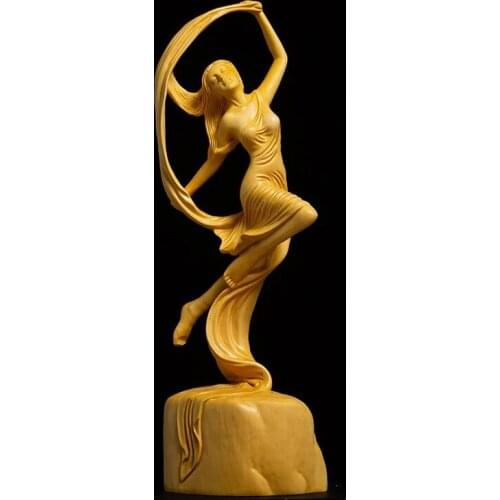 Tallado de madera clásica de 20CM, sala de estar chino para decoración de estilo, manualidades de tallado