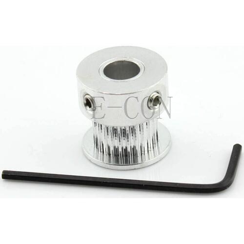 GT2 Timing Pulley 24 Teeth Alumium Bore 8mm Teeth Width 10mm for Width 9mm GT2 Timing Belt and 3D Printer CNC Stepper Motor