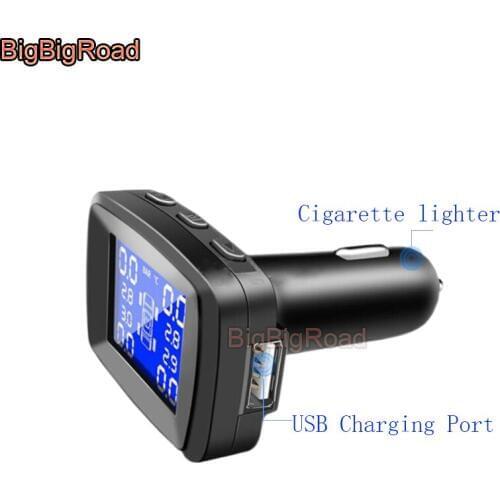 BigBigRoad Car TPMS Tire Pressure Monitoring System For Volkswagen Multivan Caravelle T5 Moia Touareg Variant EOS