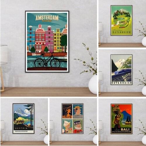 Modern Home Restaurant Decor HD Prints House Bike Train Canvas Scenery Painting No Frame Nordic Picture Modular Wall Art Poster