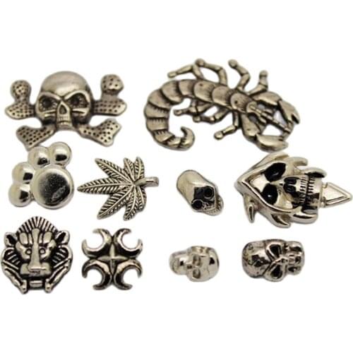 Skulls Leaves Scorpion Punk Bracelet Rivet Cap Stud Garment Leather Craft Cap Shoe Bag Hat Jeans Chocker Jewelry Accessories