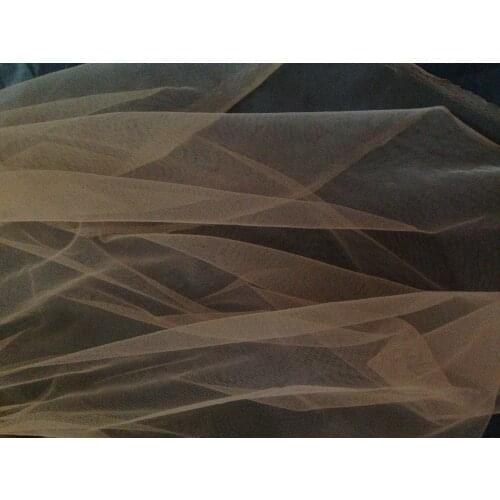 Dark nude skin color 65inch 165cm wide 3meters/lot thin light weight super soft mesh tulle net tissue gauze fabric non stretchy
