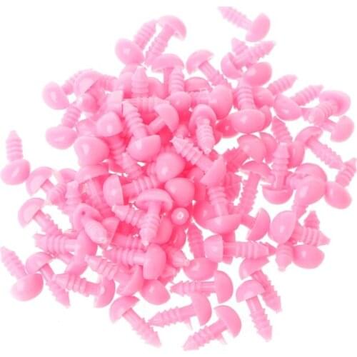 HBB 100Pcs Plastic Safety Triangle Velvet Noses For Animal Puppet Teddy Bear Doll Triangular Pads