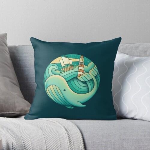 Into the Ocean Throw Pillow Cushion Cover Polyester throw pillows case on sofa home living room car seat decor 45x45cm
