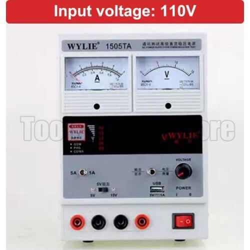 WYLIE 110V 220V 15V 5A Regulated Power Supply Digital LED Display DC Power Supply for Mobile Phone Repair Test