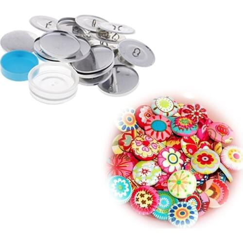 YOMDID Button Making Tools Fabric Cloth Covered Button Round Handcraft Buckle Kits For Bag Clothes Press Cloth Buttons DIY Decor