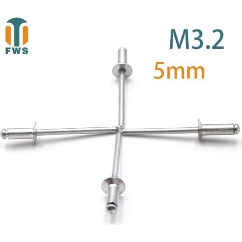 10PCS M3.2 DIN EN ISO15978 GB/T12617.1 Aluminium Open End Countersunk Head Blind Rivet for Furniture Car Aircraft multi-function