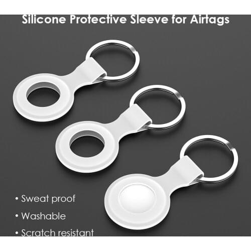 For Apple Airtags Liquid Silicone Protective Sleeve For Apple Locator Tracker Anti-lost Device Keychain Protective Sleeve Hot