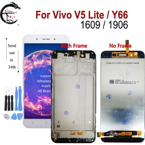 5.5" LCD With Frame For Vivo V5 Lite Display Y66 LCD Display Screen Touch Sensor Digitizer Assembly for Vivo 1609 1906 Screen