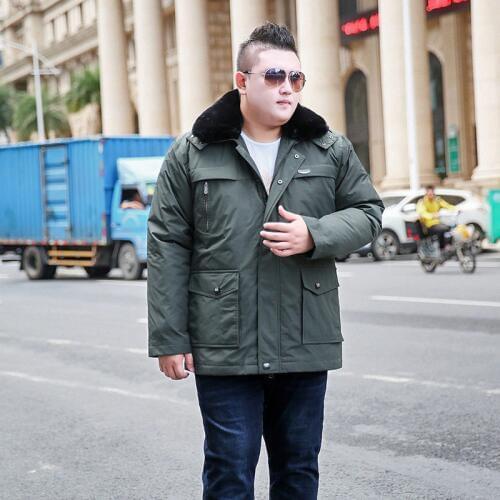 New Winter park Warm jacket Mens Fashion Casual jacket Mens Hooded With Detachable Large Fur Collar coat Large size XL-10XL