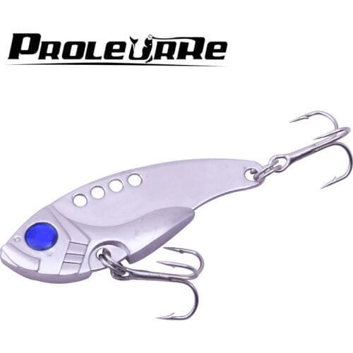 1Pcs Metal VIB Vibration Spoon Lure Fishing Lure Bass Crankbait 5.5cm 11g Quick Sinking Spoon Sequins Lead Fish tackle for Pesca