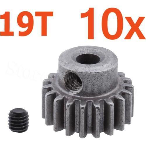 10Pcs/Lot Motor Gear 19T Pinion Metal For HPI HSP 1/10 Model RC Car Spare Parts