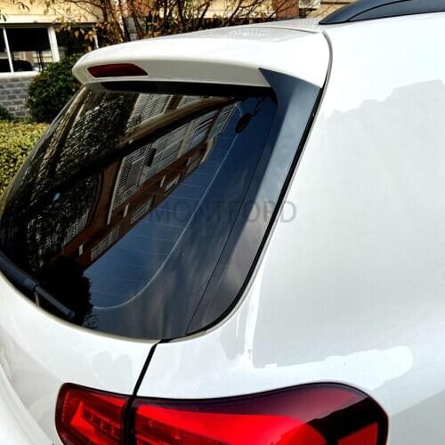 2pcs/set Rear Window Side Spoiler black Wing Lip Cover Trim Sticker Fit For VW Tiguan MK1 2007-2016 Auto Accessories
