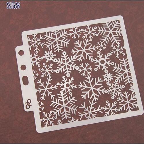 5PCS Snowflakes Layering Stencils Drawing Color Spray stencil DIY Scrapbook photo album Decorative Embossing DIY card craft