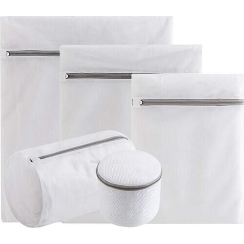 5Pcs Thickened Fine Mesh Laundry Bags for Delicates with Premium Zipper Travel Storage Organize Bag Clothing Washing Bags