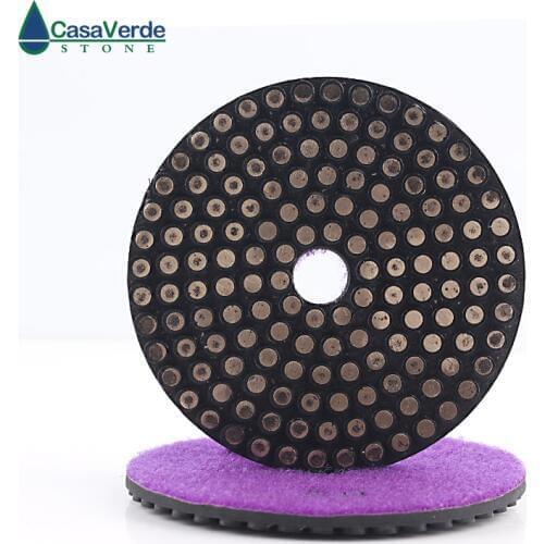 Free shipping 30# 4 inch diamond metal bond polishing pads 100mm dry and wet polishing for stone abrasive disc