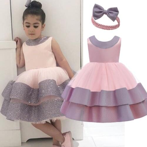 Tutu 1 Year Girl Baby Birthday Dress Kids Baby Clothes First 1st Birthday Christening Tulle Wedding Gown Dresses For Girls Party