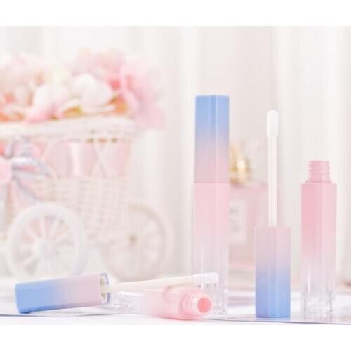 Gradient Pink Empty Lip Gloss Tube Lips Balm Bottle Brush Container Mini Refillable Lipgloss Bottles Beauty Tool 20pcs