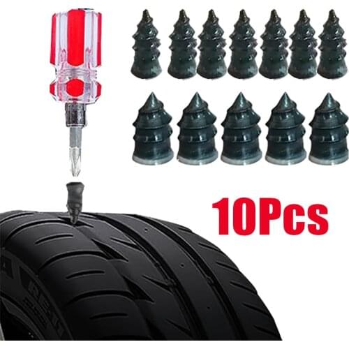 10pcs Vacuum Tyre Repair Nail for Car Trucks Motorcycle Tubeless Tyre Repair Rubber Nails Self-tire Repair Tire Film Nail