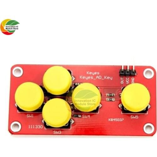 Ziqqucu AD Keyboard Simulate Five Electronic Blocks Analog Button Module for Arduino