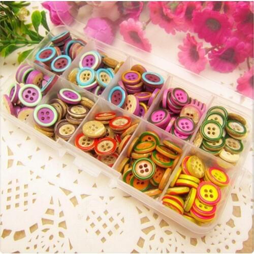 YJHSMY 10 color 50pcs/Lot, 11mm Coconut buttons wholesale Childrens clothes accessories handmade art,WLF18