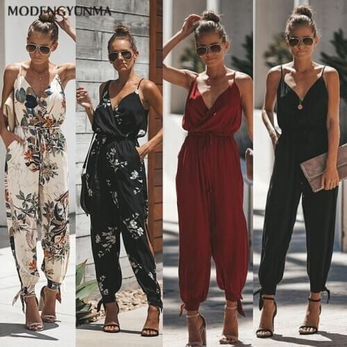New Fashion V Neck Bodysuits Women with Belt Body Femme Bohemian Style Floral Playsuit Overalls Print Maternity Clothing Sets