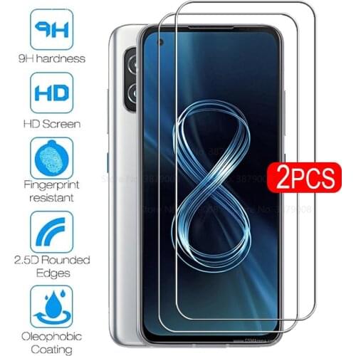 2pcs full cover zen fone 8 glass tempered glasses for asus zenfone 8 zenfone8 glass hd anti-scratch screen protectors film 5.9"