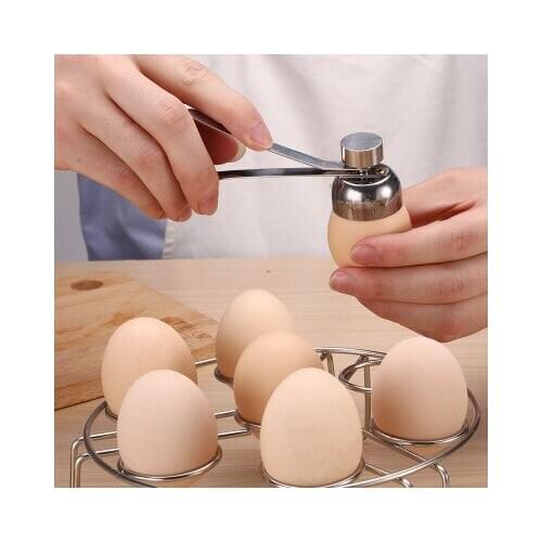 Kitchen Accessories Gadgets Stainless Steel Egg Topper Cutter Metal Egg Scissors Boiled Raw Egg Opener Creative Kitchen Tool Set