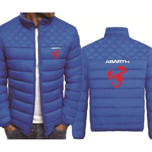Spring Autumn Abarth Car Logo Printing Mens Zip Jacket Fashion Casual Cotton High Quality Thicken Warm Wool Fleece Mens Jacket