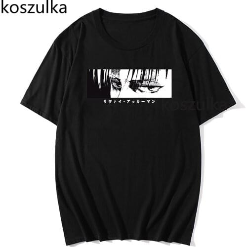 Attack on Titan T Shirt Men Cotton Manga Tshirt Anime Attaque Des Titans Tee Ataque A Los Titanes T-Shirt 2021 Mens Clothing