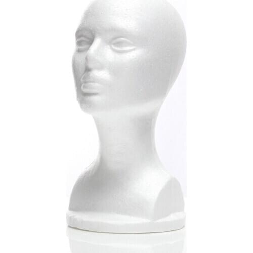 Styrofoam Mannequin Foam Head Model Glasses Hat Wig Display Stand