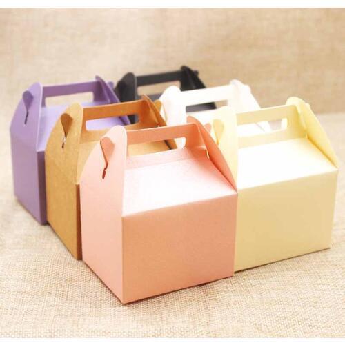DIY blank paper gift box .Mutli color candys/wedding favor display package box .kraft/pink/purple gift package box 10pcs per lot