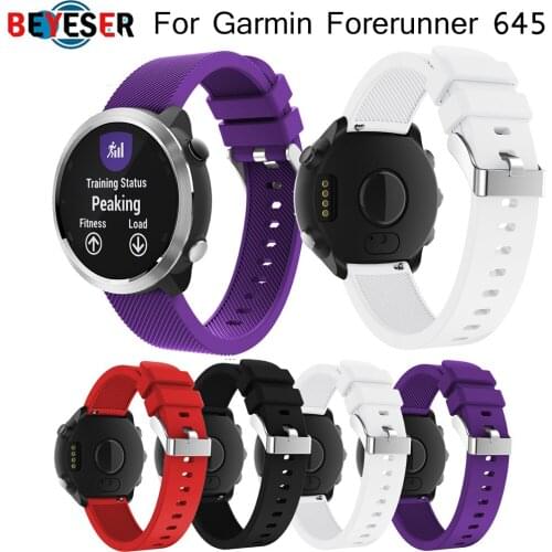 20mm Watchband Strap for Garmin Forerunner 645 SmartWatch Quick Release Silicone Easy fit Wrist Band For Forerunner 245 245M
