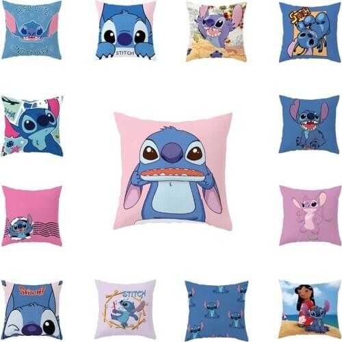 Disney Lilo & Stitch Stitch Series Pillowcase Cartoon anime Sofa pillow case Childrens room Indoor decorations Home Textiles