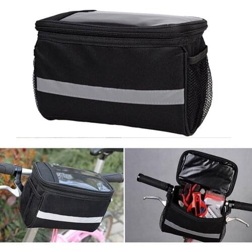 Bicycle Handlebar Basket Bag Mountain Bike Reflective Front Tube Waterproof Wear-resistant cycle Accessories 22*13.5*16cm