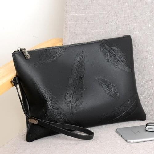 Mens Handbag High Quality PU Male Clutch Bag Large Capacity Men Hand Wallet Cell Phone Pocket Satchel for Men Purse