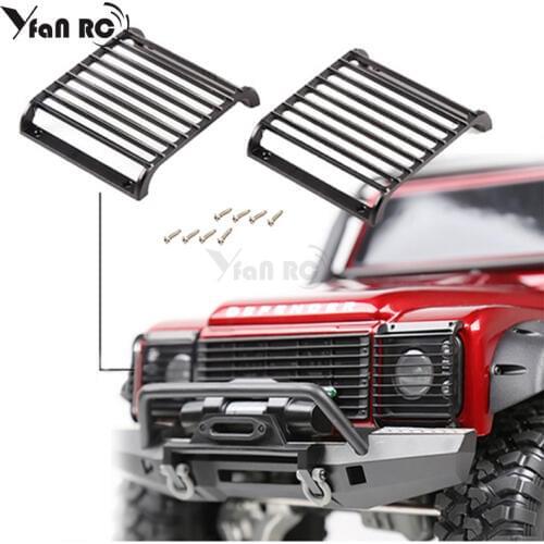 2Pcs TRX4 Metal Front Lamp Guards Headlight Cover Guard Grille for 1/10 RC Crawler Car TRX-4