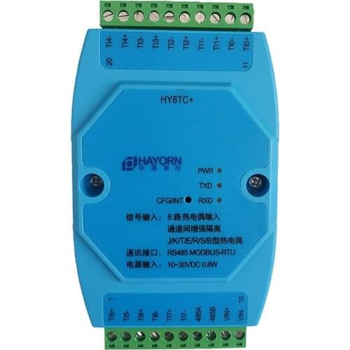8 Channel thermocouple J/K/T/E/R/S/B sensor thermocouple to 485 MODBUS 24-bit instead of ADAM4018