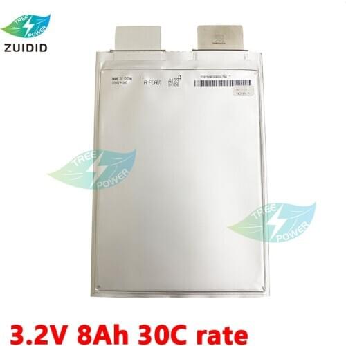 3.2V 8AH lifepo4 battery high discharge 50C 400A for diy 12V 36v 200AH Solar energy storage lamp boat camping Inverter