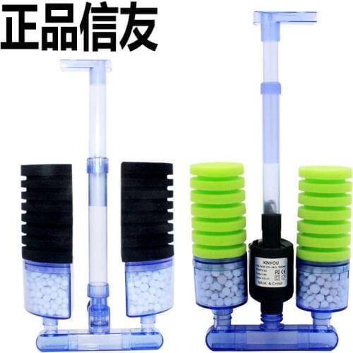 Aquarium Fish Tank Biochemical Sponge Filter Air Pump Double Head w/ Suction Cup aquarium accessories air pump Filter airstone