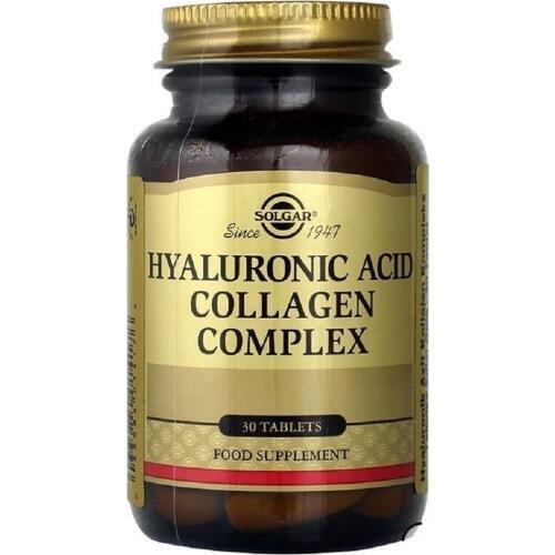 Solgar Hyaluronic Acid Collagen Complex 120 mg 30 Capsules Tablets
