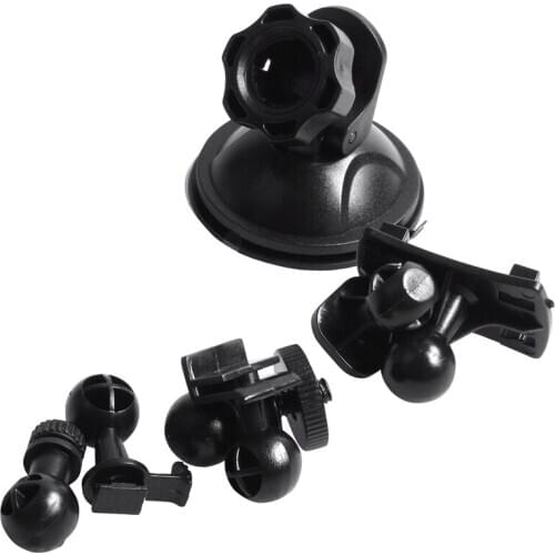 Car Suction Cup for Dash Cam Holder with 6 Types Adapter, 360 Degree Angle Car Mount for Driving DVR Camera Camcorder GPS Action