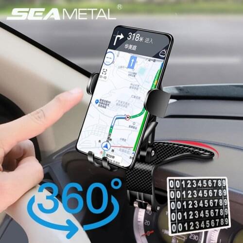 Car Dashboard Phone Holder Auto Sun Visor Clips Universal 360 Degree Rotate for Mobile Phone Clip Parking Number Plate Accessory